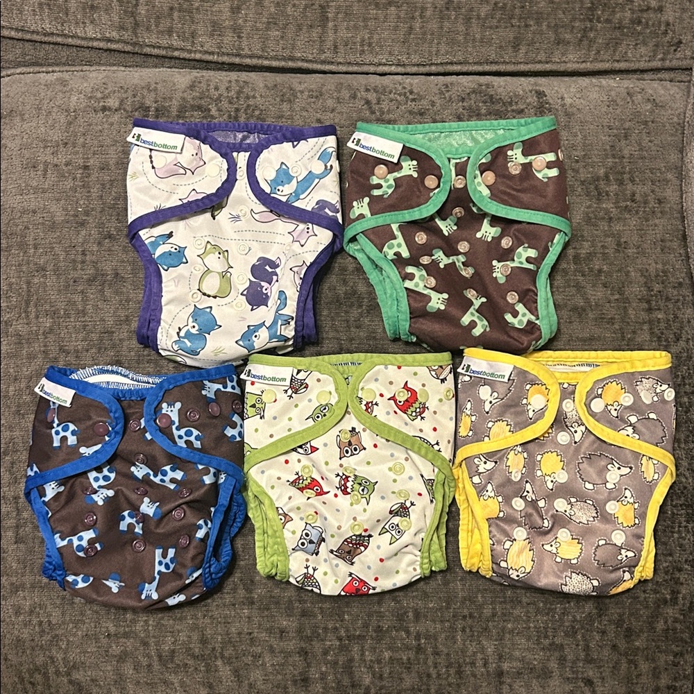 Best Bottom Set of 5 Diaper Covers